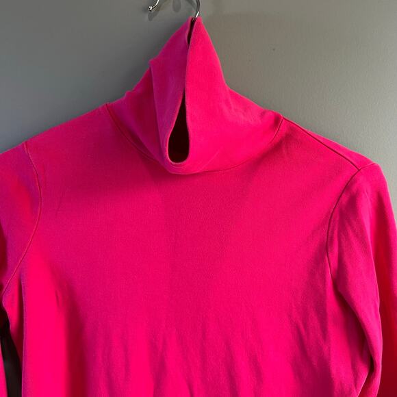 Lands’ End Pink 100% Cotton Turtleneck Shaped Fit Long sleeve Top Sz Small (6-8) - Picture 8 of 8